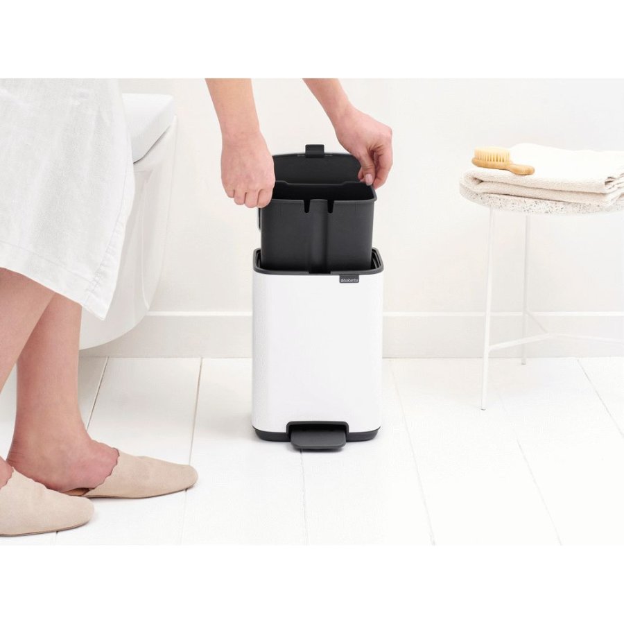 Brabantia Bo Pedalspand 4 L, Hvid