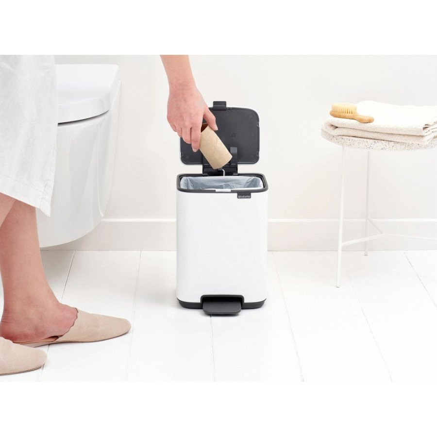 Brabantia Bo Pedalspand 4 L, Hvid