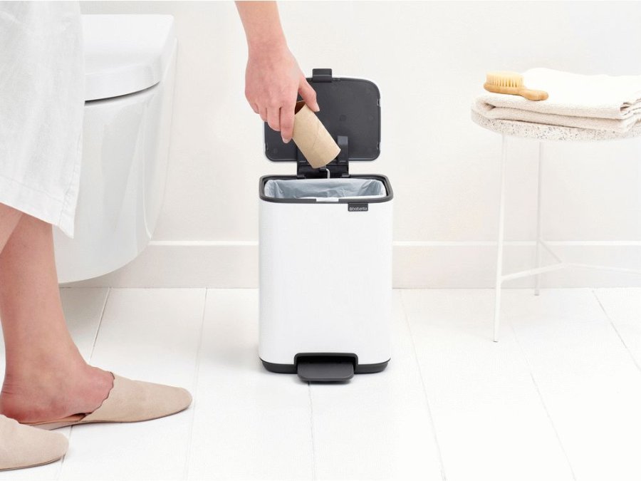 Brabantia Bo Pedalspand 4 L, Hvid