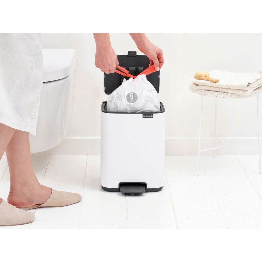 Brabantia Bo Pedalspand 7 L, Hvid