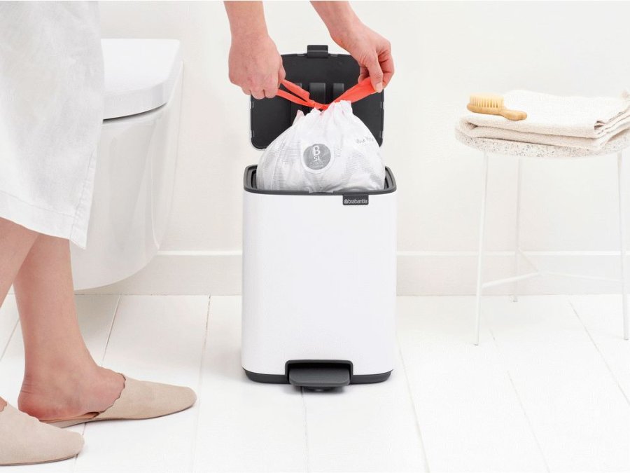 Brabantia Bo Pedalspand 7 L, Hvid