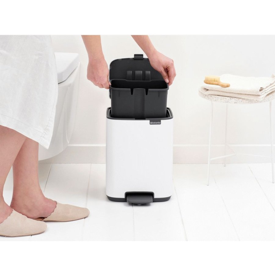 Brabantia Bo Pedalspand 7 L, Hvid