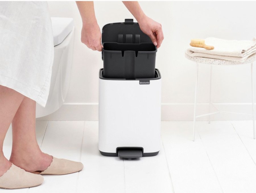 Brabantia Bo Pedalspand 7 L, Hvid