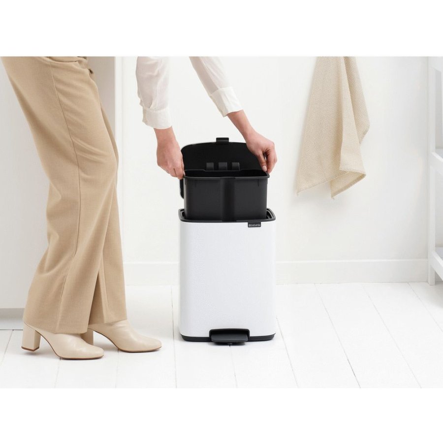Brabantia Bo Pedalspand 12 L, Hvid