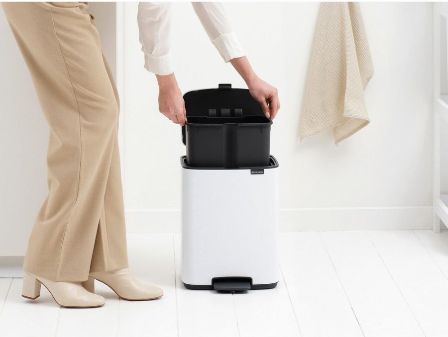 Brabantia Bo Pedalspand 12 L, Hvid