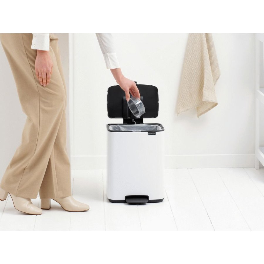 Brabantia Bo Pedalspand 12 L, Hvid