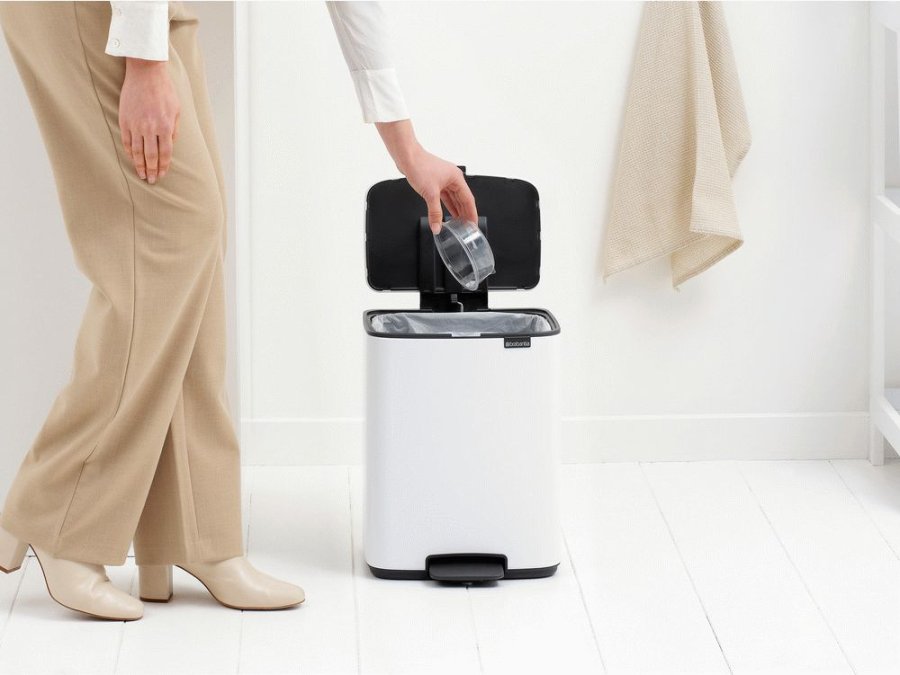 Brabantia Bo Pedalspand 12 L, Hvid