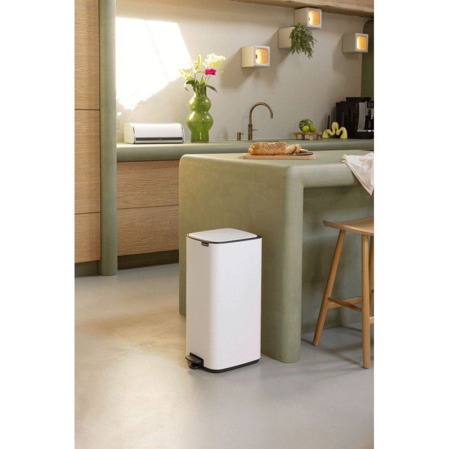 Brabantia Bo Pedalspand 30 L, Hvid