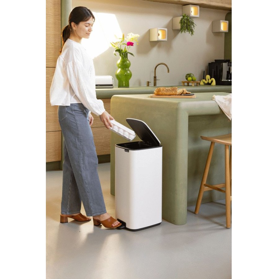 Brabantia Bo Pedalspand 30 L, Hvid