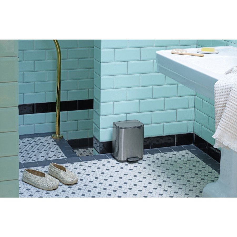 Brabantia Bo Pedalspand Fingerprint Proof 4 L, Mat Stl