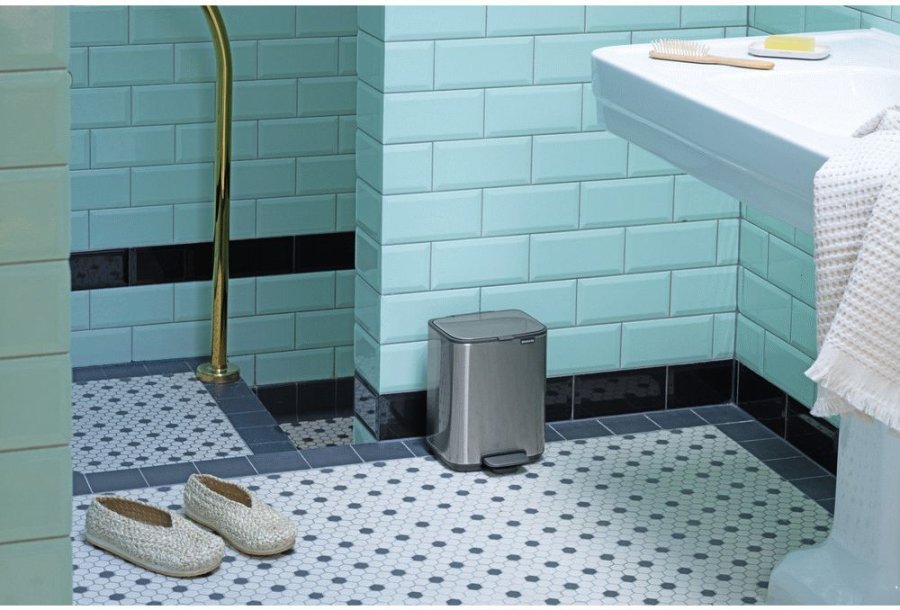 Brabantia Bo Pedalspand Fingerprint Proof 4 L, Mat Stl