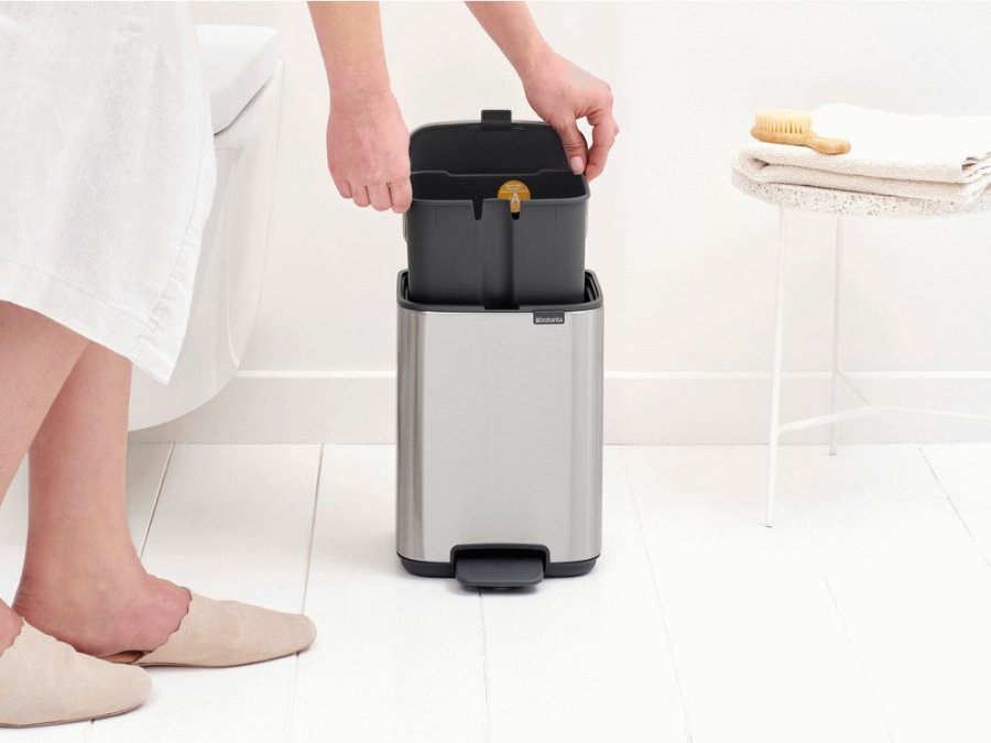 Brabantia Bo Pedalspand Fingerprint Proof 4 L, Mat Stl