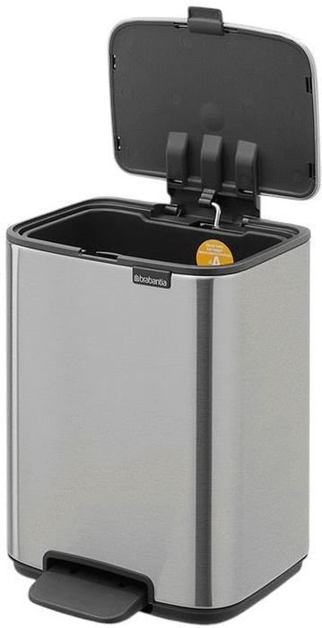 Brabantia Bo Pedalspand Fingerprint Proof 4 L, Mat Stl