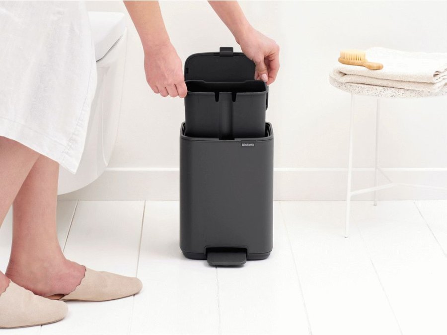 Brabantia Bo Pedalspand 4 L, Mineral Infinite Grey