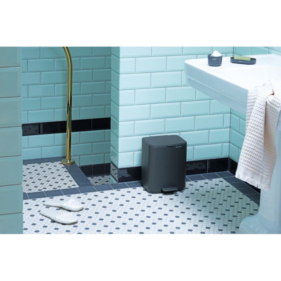 Brabantia Bo Pedalspand 7 L, Mineral Infinite Grey