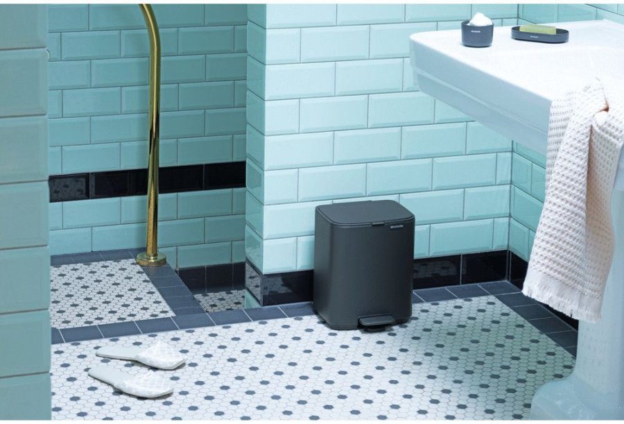 Brabantia Bo Pedalspand 7 L, Mineral Infinite Grey