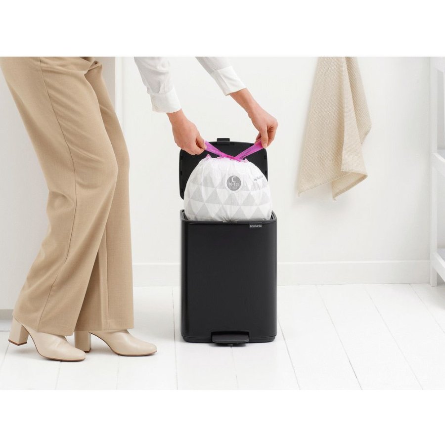 Brabantia Bo Pedalspand 12 L, Mat Sort