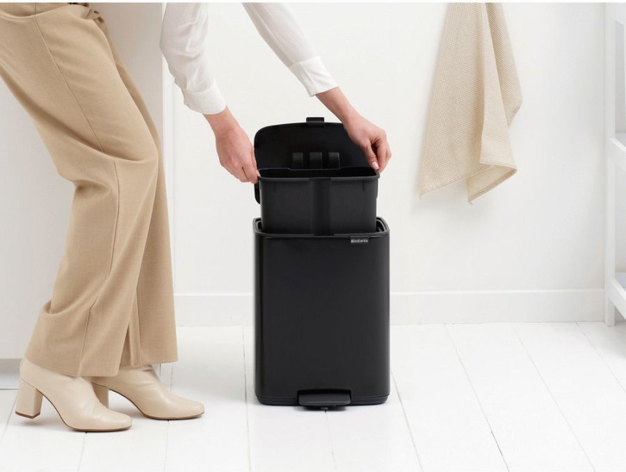 Brabantia Bo Pedalspand 12 L, Mat Sort