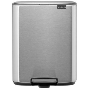 Brabantia Bo Pedalspand Fingerprint Proof 12 L, Mat Stl