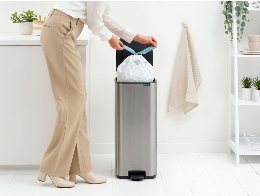 Brabantia Bo Pedalspand Fingerprint Proof 30 L, Mat Stl