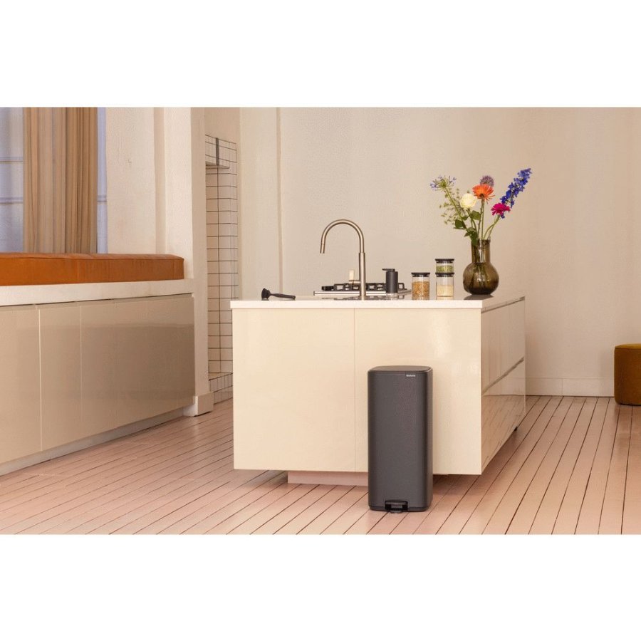 Brabantia Bo Pedalspand 30 L, Mineral Infinite Grey