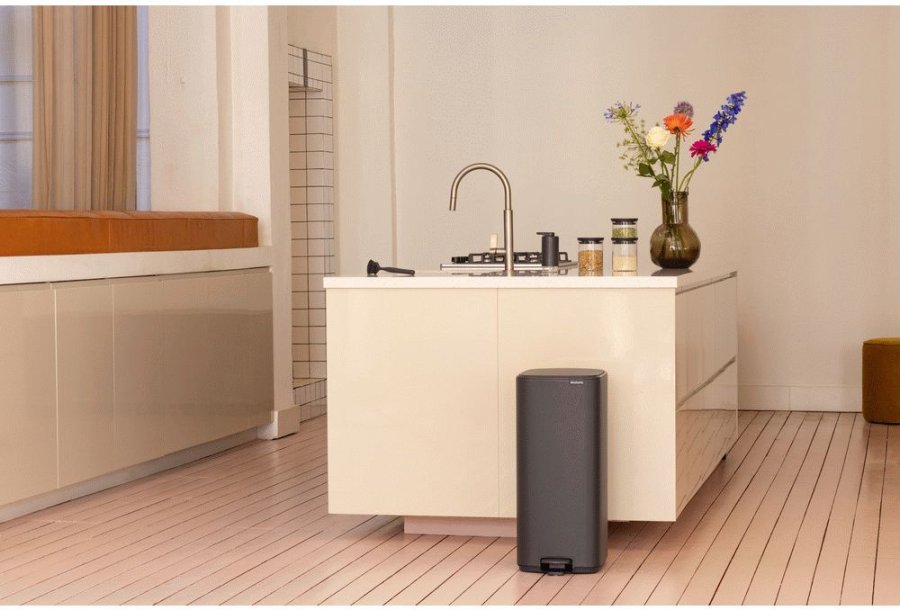 Brabantia Bo Pedalspand 30 L, Mineral Infinite Grey