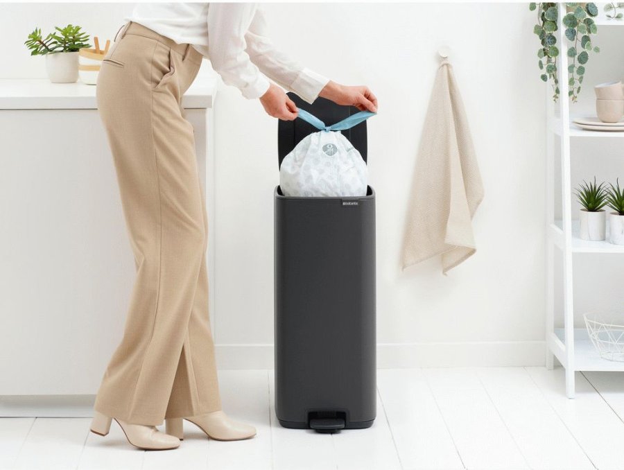 Brabantia Bo Pedalspand 30 L, Mineral Infinite Grey