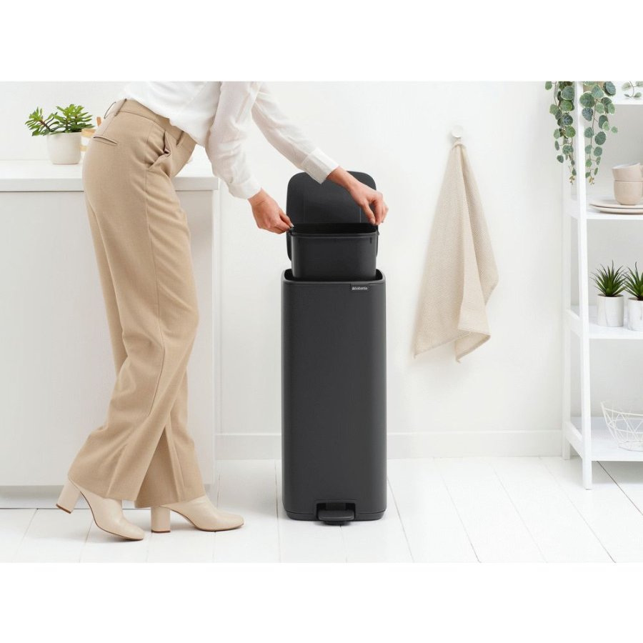 Brabantia Bo Pedalspand 30 L, Mineral Infinite Grey