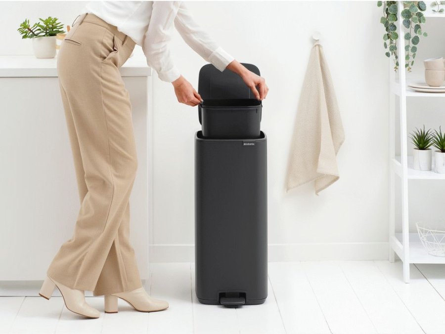 Brabantia Bo Pedalspand 30 L, Mineral Infinite Grey