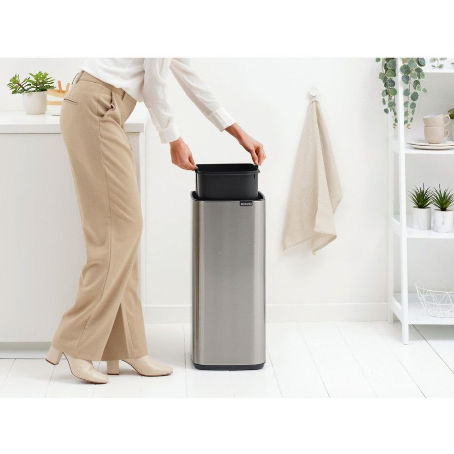 Brabantia Bo Touch Affaldsspand Fingerprint Proof 30 L, Mat Stl