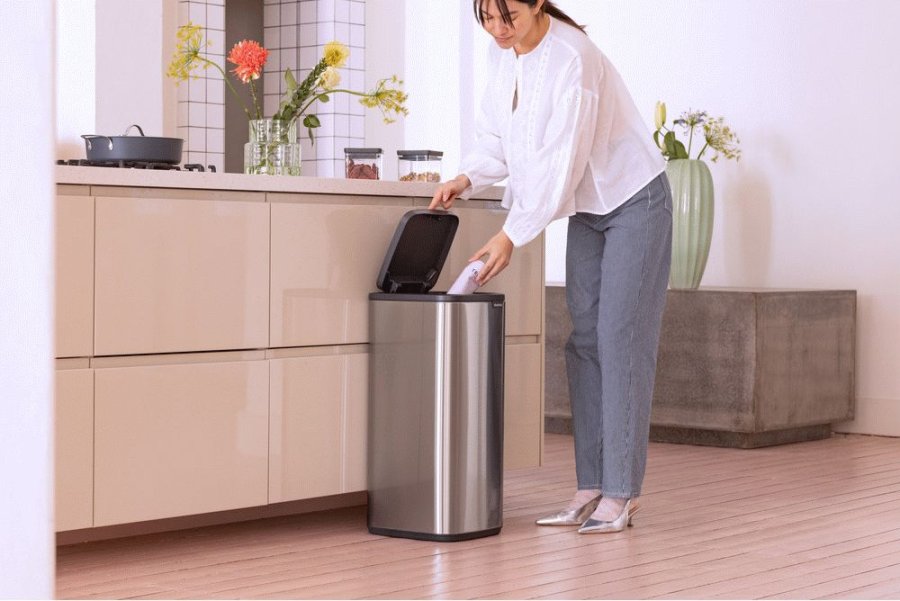 Brabantia Bo Touch Affaldsspand Fingerprint Proof 30 L, Mat Stl