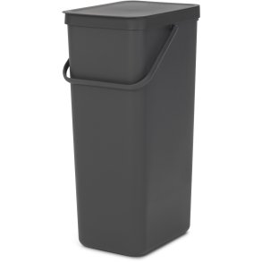 Brabantia Sort & Go Affaldsspand m. Låg 40 L, Grå