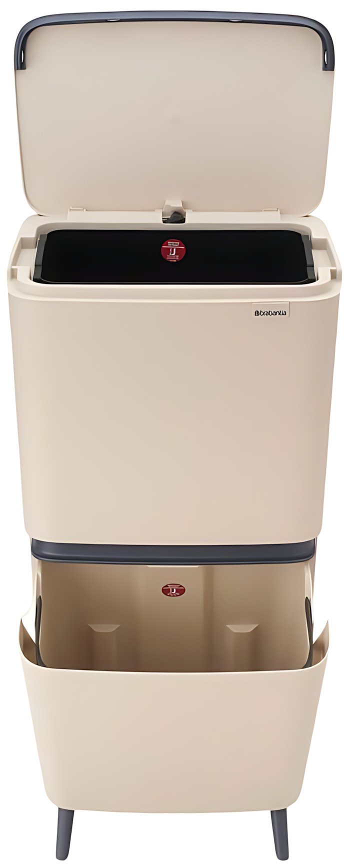 Brabantia SortUp Abfallsortiereimer 20+25 L, Soft Beige