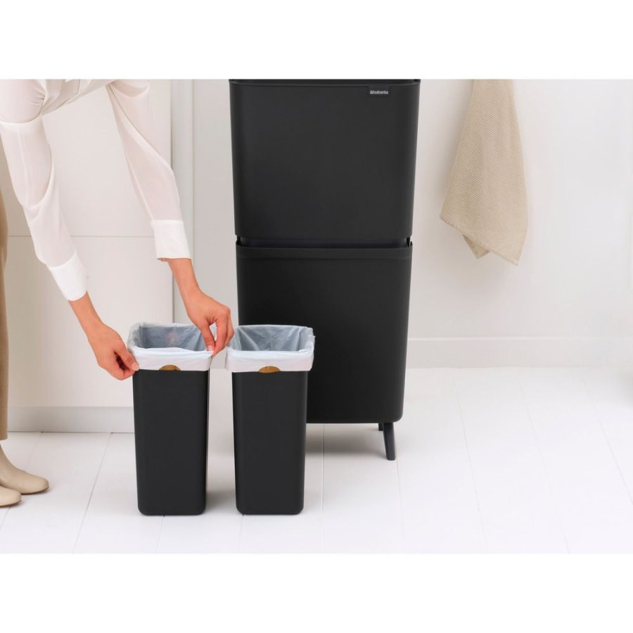 Brabantia SortUp Abfallsortiereimer 10+10+25 L, Dark Grey