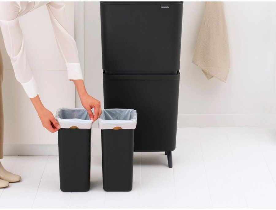 Brabantia SortUp Abfallsortiereimer 10+10+25 L, Dark Grey