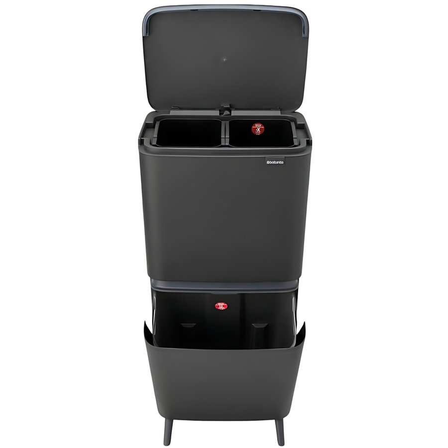 Brabantia SortUp Abfallsortiereimer 10+10+25 L, Dark Grey