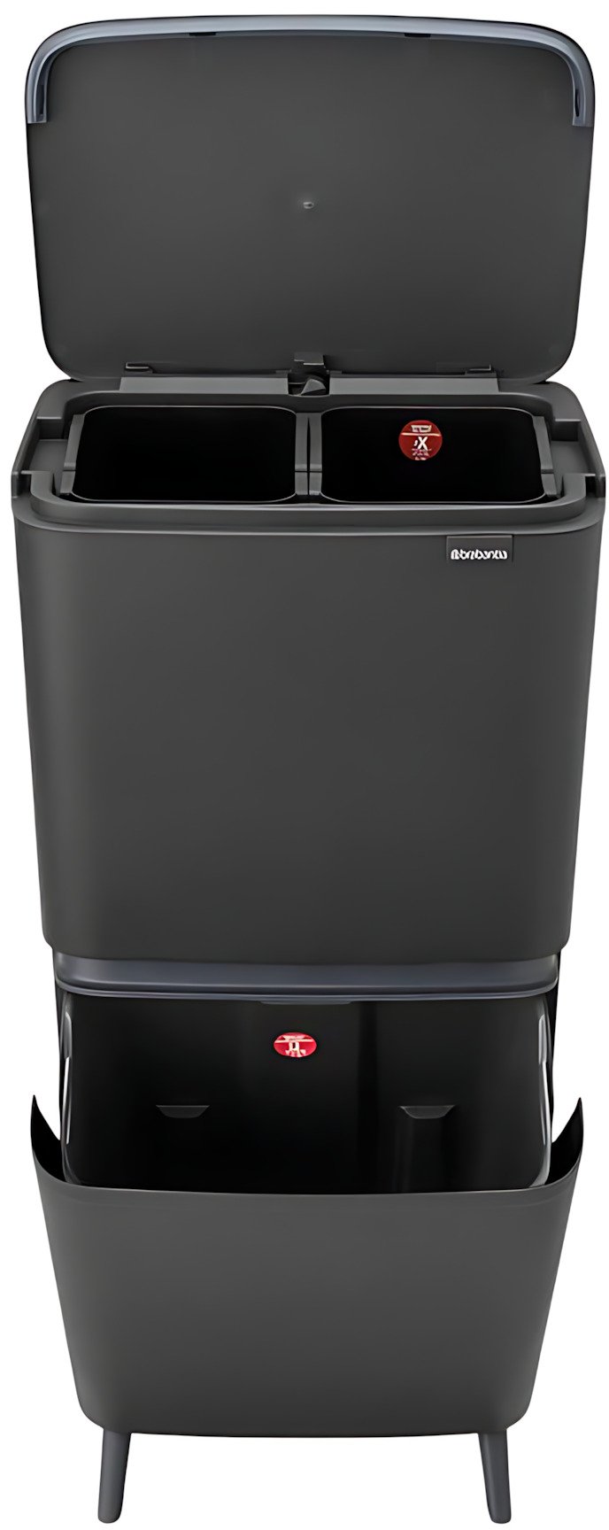 Brabantia SortUp Abfallsortiereimer 10+10+25 L, Dark Grey