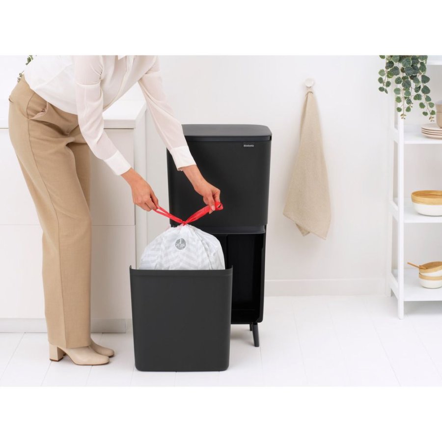 Brabantia SortUp Abfalltrennungseimer 20+25 L, Dark Grey