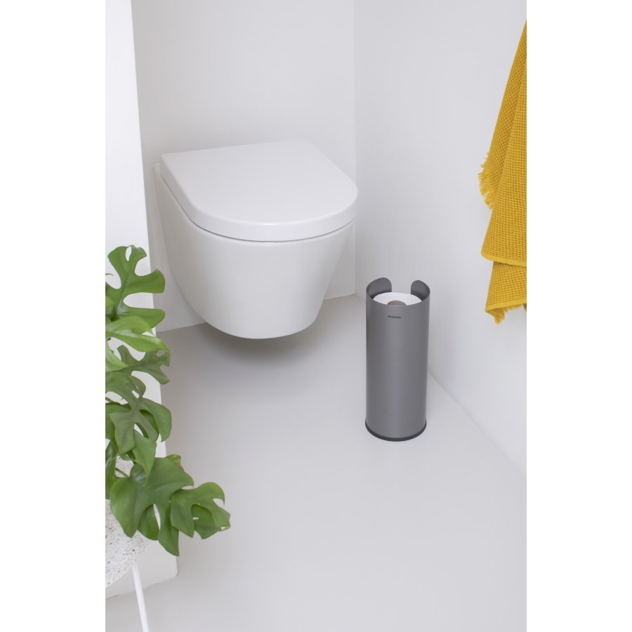 Brabantia ReNew Toiletrulledispenser til 3 Ruller, Platinum