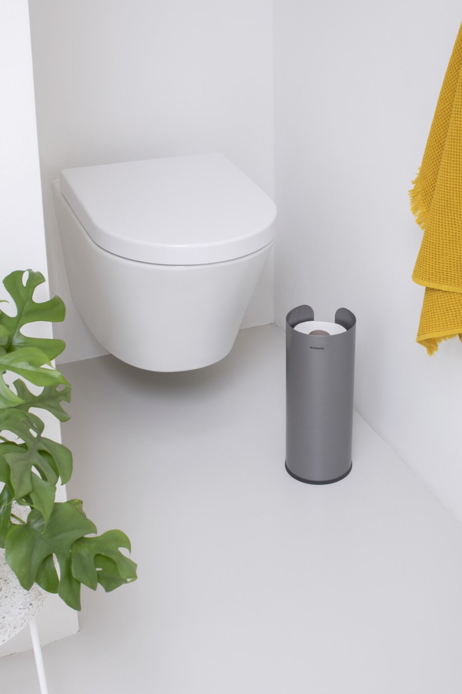 Brabantia ReNew Toiletrulledispenser til 3 Ruller, Platinum