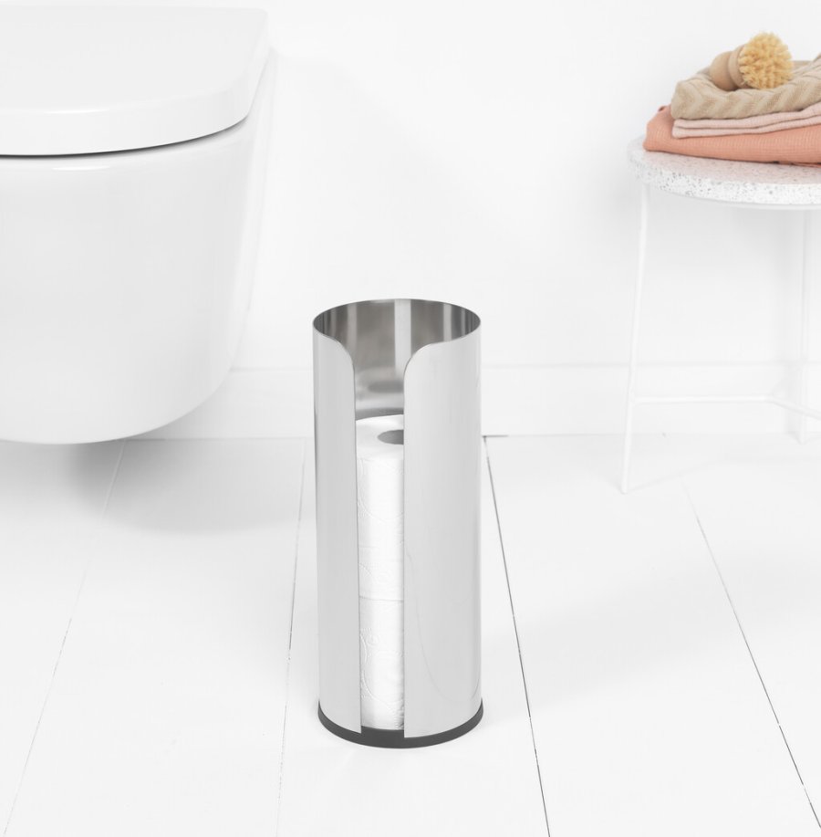 Brabantia ReNew Toiletrulledispenser til 3 Ruller, Mat Stl