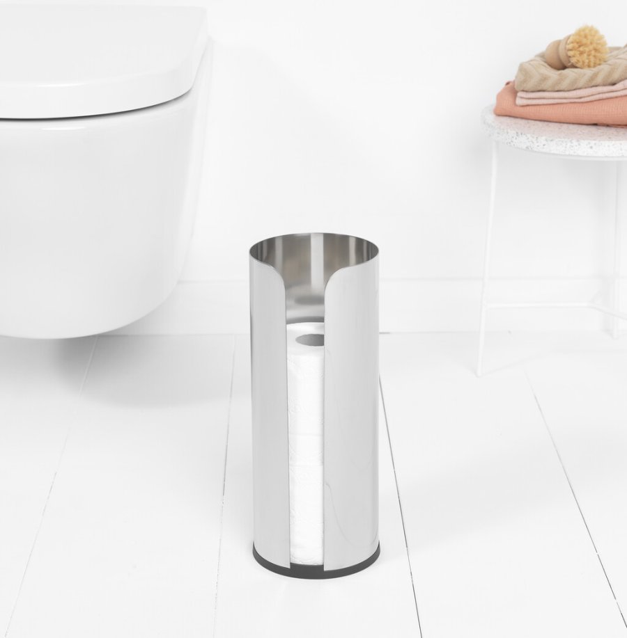 Brabantia ReNew Toiletrulledispenser til 3 Ruller, Brilliant Steel