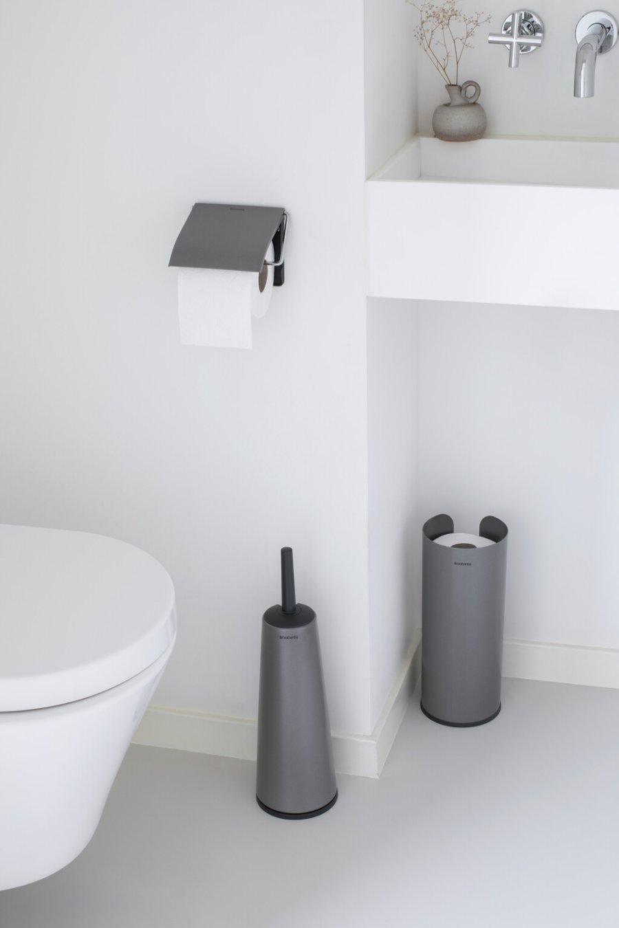 Brabantia ReNew Toilettilbehrsst 3 Dele, Platinum