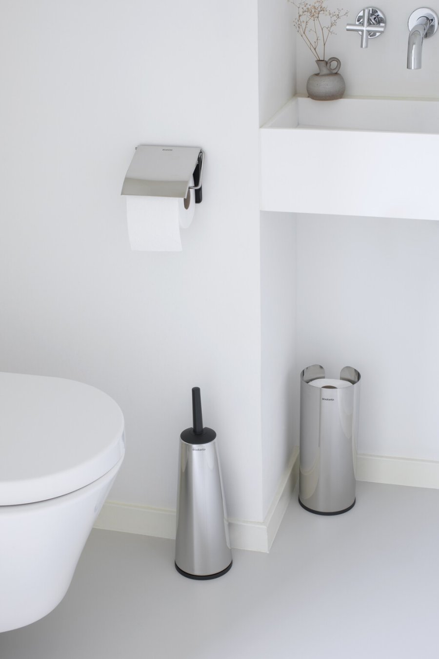 Brabantia ReNew Toilettilbehrsst 3 Dele, Brilliant Steel