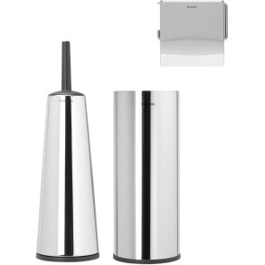 Brabantia ReNew Toilettilbehrsst 3 Dele, Brilliant Steel