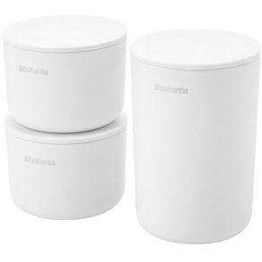 Brabantia ReNew Opbevaringsdser 3 stk. H11,4 cm, Hvid
