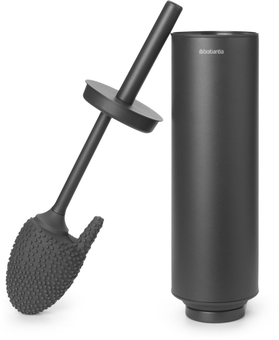 Brabantia Mindset Toiletbrste m. Holder m. Silikonebrste, Mineral Infinite Grey