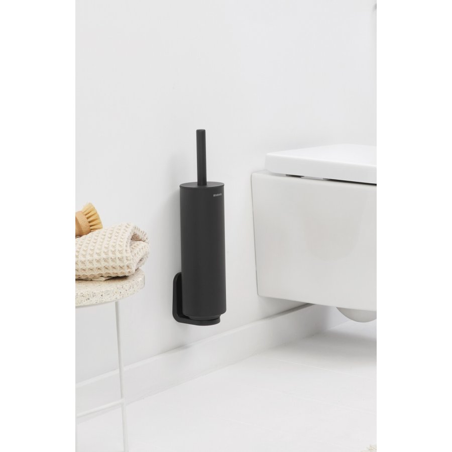 Brabantia Mindset Toiletbrste m. Holder m. Silikonebrste, Mineral Infinite Grey