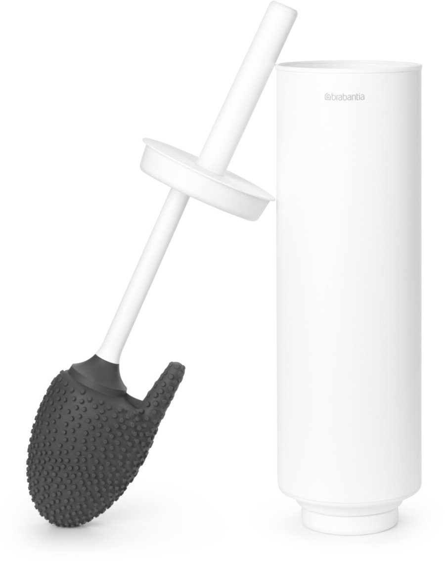 Brabantia Mindset Toiletbrste m. Holder m. Silikonebrste, Mineral Fresh White