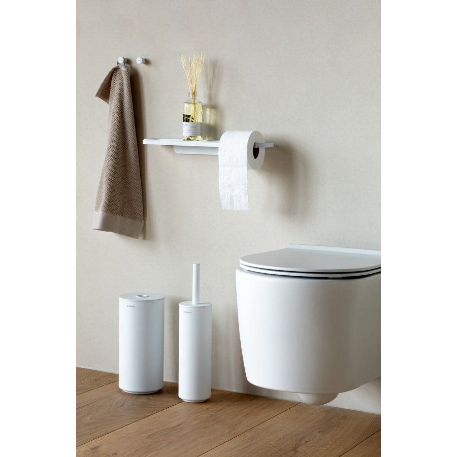 Brabantia Mindset Toiletbrste m. Holder m. Silikonebrste, Mineral Fresh White